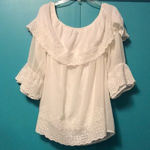 White off the shoulders blouse